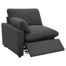  Coaster Furniture Collins 609530P 5 pc Modular Power Reclining Sectional - Dark Grey IMAGE 8