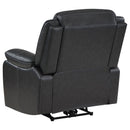  Coaster Furniture Sycamore 610233P Upholstered Power Recliner Chair - Dark Grey IMAGE 4