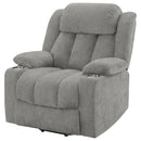  Coaster Furniture Houston 602284P Upholstered Power Lift Recliner - Grey IMAGE 5