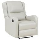 Coaster Furniture Kelsey 609373 Upholstered English Arm Recliner Chair - Ivory IMAGE 1