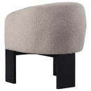  Coaster Furniture Valdez 903165 Boucle Upholstered Barrel Back Accent Chair - Beige IMAGE 5