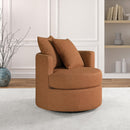  Coaster Furniture Debbie 902275 Upholstered Swivel Accent Chair - Burnt Orange IMAGE 9