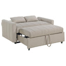  Coaster Furniture Portland 350142 Boucle Upholstered Sleeper Sofa Bed - Latte IMAGE 3