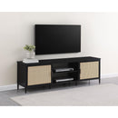  Coaster Furniture Amherst 710034 2-door 70-inch Metal TV Stand Media Console - Black IMAGE 9