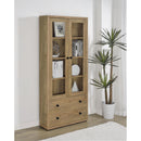  Coaster Furniture Hawthorne 953479 4-shelf Glass Door Tall Cabinet with Drawers - Mango IMAGE 9