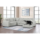  Coaster Furniture Devonshire 501208 Sleeper Sectional Sofa Storage Chaise - Grey IMAGE 13