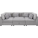  Coaster Furniture Cambria 551511-S6A 6 pc Upholstered Modular Sectional - Grey IMAGE 3