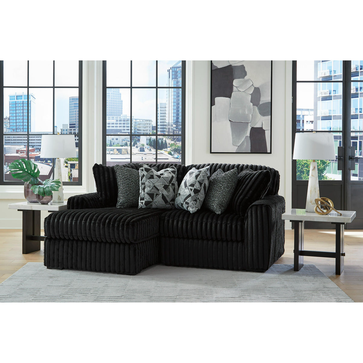 Signature Design by Ashley Midnight-Madness 98103S13 2 pc Sectional wi