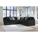  Signature Design by Ashley Midnight-Madness 98103S26 5 pc Sectional IMAGE 2