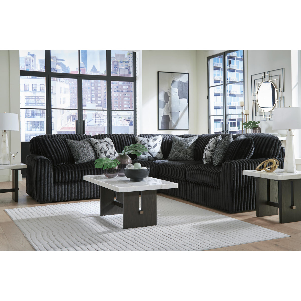 Signature Design by Ashley Midnight-Madness 98103S26 5 pc Sectional