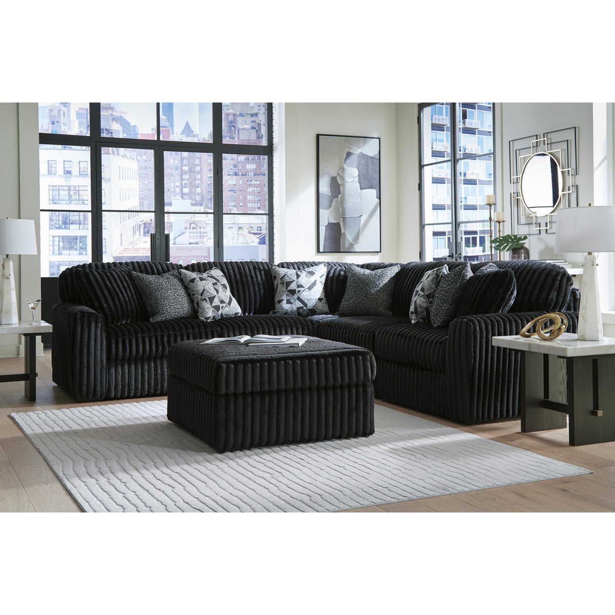 Signature Design by Ashley Midnight-Madness 98103S26 5 pc Sectional