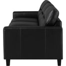 Coaster Furniture Scotland 504664 Faux Leather Upholstered Track Arm Sofa - Black IMAGE 5