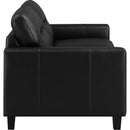  Coaster Furniture Scotland 504665 Faux Leather Upholstered Track Arm Loveseat - Black IMAGE 8