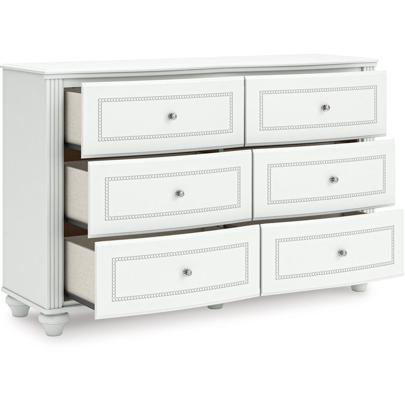 signature design by ashley exquisite 6 drawer dresser with mirror Ashley Senbry 6 Drawer Dresser and Mirror, Tan