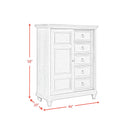  Elements International Whit-Ash B-11360-3-CH2 5-Drawer Door Chest IMAGE 12