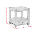  Elements International Wagner T-15740-5-ET End Table IMAGE 9