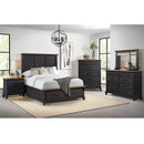  Elements International Montrose B-16670-5-QSB Queen Storage Bed IMAGE 3