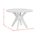  Elements International Santa Barbara D-16550-5-RDT Round Dining Table IMAGE 12