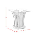  Elements International Dapper TPR350ET Square End Table IMAGE 9