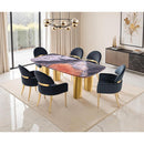  Furniture of America Northolt FM37004GY-T-7PC-05BK 7 Pc Dining Table Set with Black Chair IMAGE 2