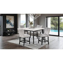  Furniture of America Sabro FM3330BK-PST-TABLE Square Counter Height Table IMAGE 5