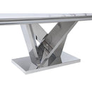  Furniture of America Valdevers CM3294T-7PC-AC261GY 7 Pc Dining Table Set IMAGE 3