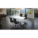  Furniture of America Holstebro FM37007SV-T-5PC-07SB 5 Pc 60" Dining Table Set IMAGE 2