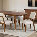  Furniture of America Hepburne FM34000WN-T-7PC 7 Pc Dining Table Set IMAGE 5