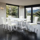  Furniture of America Holbaek FM37008SV-T-7PC-07SW 7 Pc 80" Dining Table Set IMAGE 1