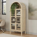  Furniture of America Gateshead SL-AC8001NT-3A Arched Cabinet IMAGE 1
