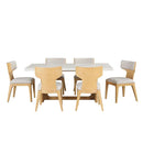  Furniture of America Caerwys FM34004NT-T-7PC 7 Pc Dining Table Set IMAGE 4
