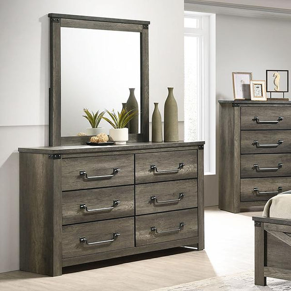 Furniture of America Britonale FM7218GY-D 6-Drawer Dresser Furniture of America Britonale FM7218GY-D 6-Drawer Dresser