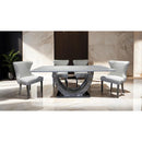  Furniture of America Portanova FM33003SV-T-7PC-14WH 7 Pc Dining Table Set IMAGE 2