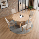 Furniture of America Oberto SL3406NT-RT-5PC 5 Pc Round Dining Table Set IMAGE 3