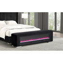  Furniture of America Elnath FM-BN6001BK Bench with Visual Crystal Fireplace IMAGE 2
