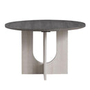  Furniture of America Oberto SL3406GY-RT Round Dining Table IMAGE 5