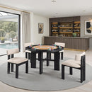  Furniture of America Gaetani FM-GM701BK-T-5PC 5 Pc Dining Table Set IMAGE 1