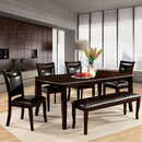  Furniture of America Woodside CM3024T-7PC 7 Pc Dining Table Set IMAGE 3