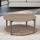  Furniture of America Roros FM44008NT-CR Round Cocktail Table IMAGE 1