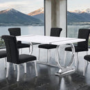  Furniture of America Holbaek FM37008SV-T 80" Dining Table IMAGE 1