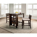  Furniture of America Lescles FM3423CH-PT-3PK 3 Pc Counter Height Set IMAGE 2