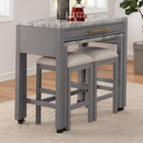  Furniture of America Whitehall FOA3544LG-PT-3PC 3 Pc Counter Height Table Set IMAGE 4
