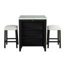  Furniture of America Chalcedony SL3401BK-PT-3PK 3 Pc Dining Table Set IMAGE 2
