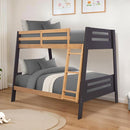  Furniture of America Kallen FM-BK206A-TF-BED+M6 Twin/Full Bunk Bed IMAGE 1