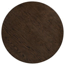  Coaster Furniture Ridgewell 104600 Round Pedestal Dining Table - Dark Oak IMAGE 4