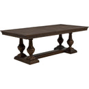  Coaster Furniture Ridgewell 104601 Rectangular Trestle Dining Table - Dark Oak IMAGE 3