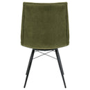  Coaster Furniture Aiken 110332FRT Set of 4 Fabric Upholstered Dining Side Chair - Saddle Forest Green IMAGE 10
