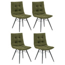  Coaster Furniture Aiken 110332FRT Set of 4 Fabric Upholstered Dining Side Chair - Saddle Forest Green IMAGE 1
