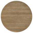  Coaster Furniture Adina 193610 53-inch Round Wood Dining Table  - Distressed Light Brown IMAGE 4