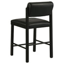  Coaster Furniture Kehoe 193929BLK Set of 2 Upholstered Counter Height Chair - Black IMAGE 7